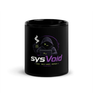 sysVoid Logo Black Mug — 11 oz