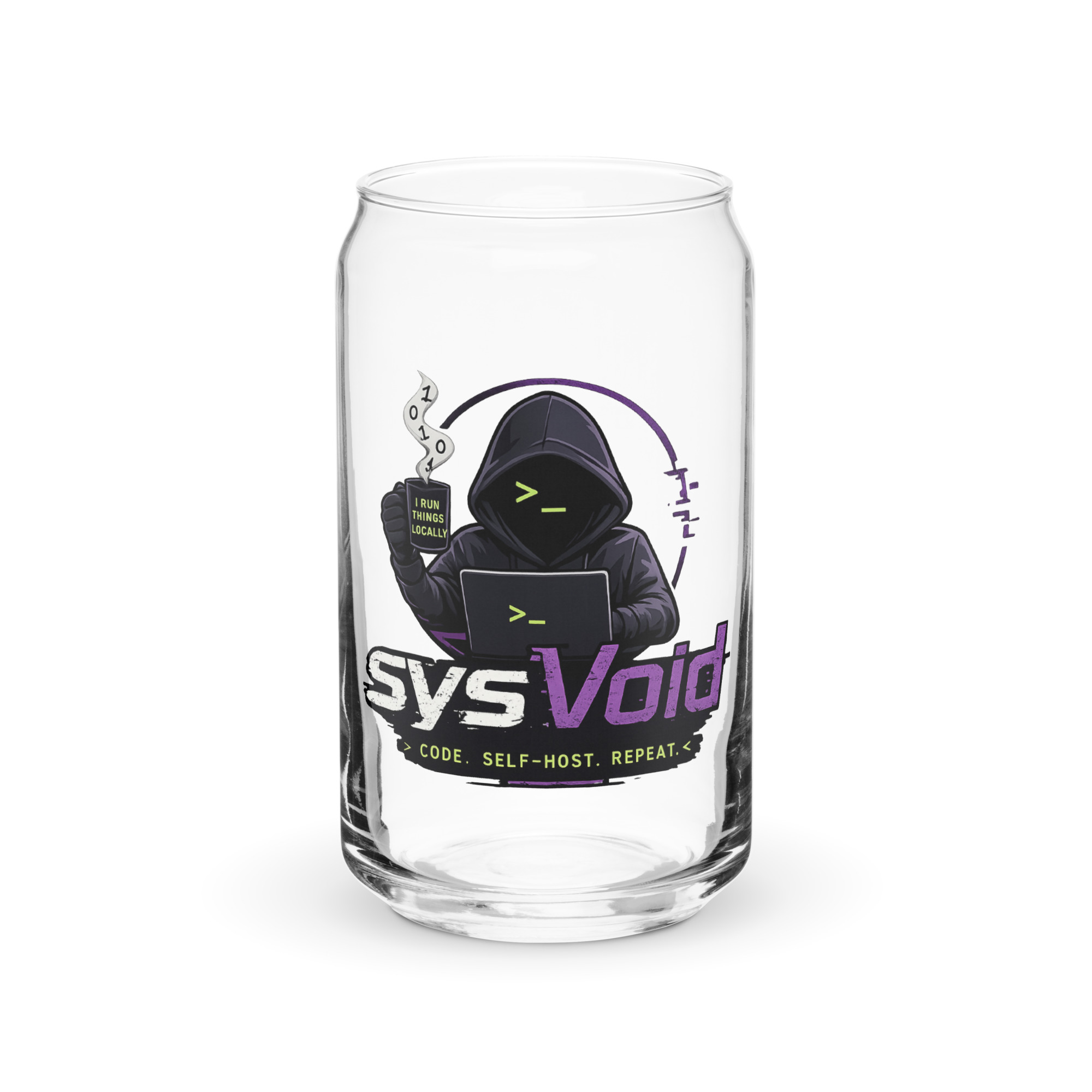 sysVoid Logo Can-Shaped Glass — 16 oz - Image 5