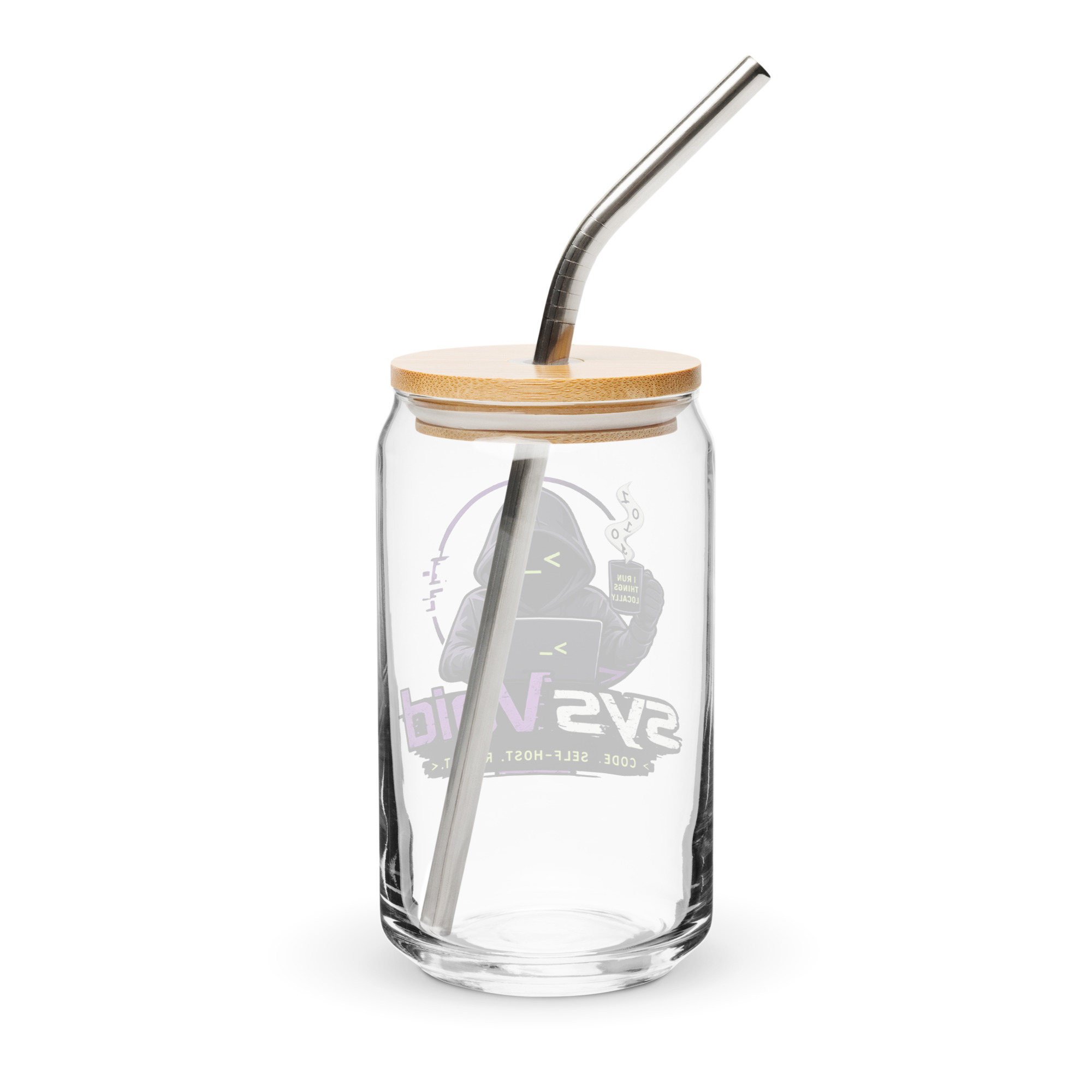 sysVoid Logo Can-Shaped Glass — 16 oz - Image 2