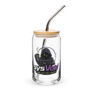sysVoid Logo Can-Shaped Glass — 16 oz