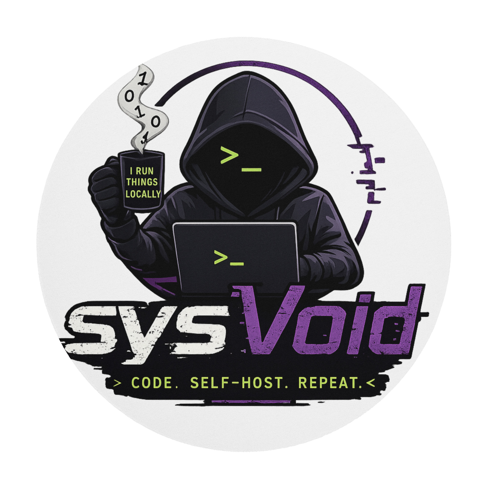 sysVoid Logo Round Mouse Pad