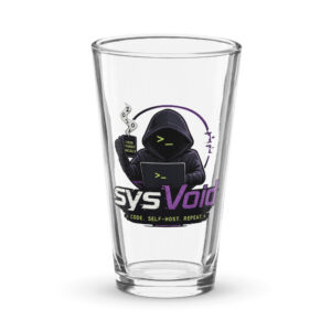 sysVoid Logo Shaker Pint Glass