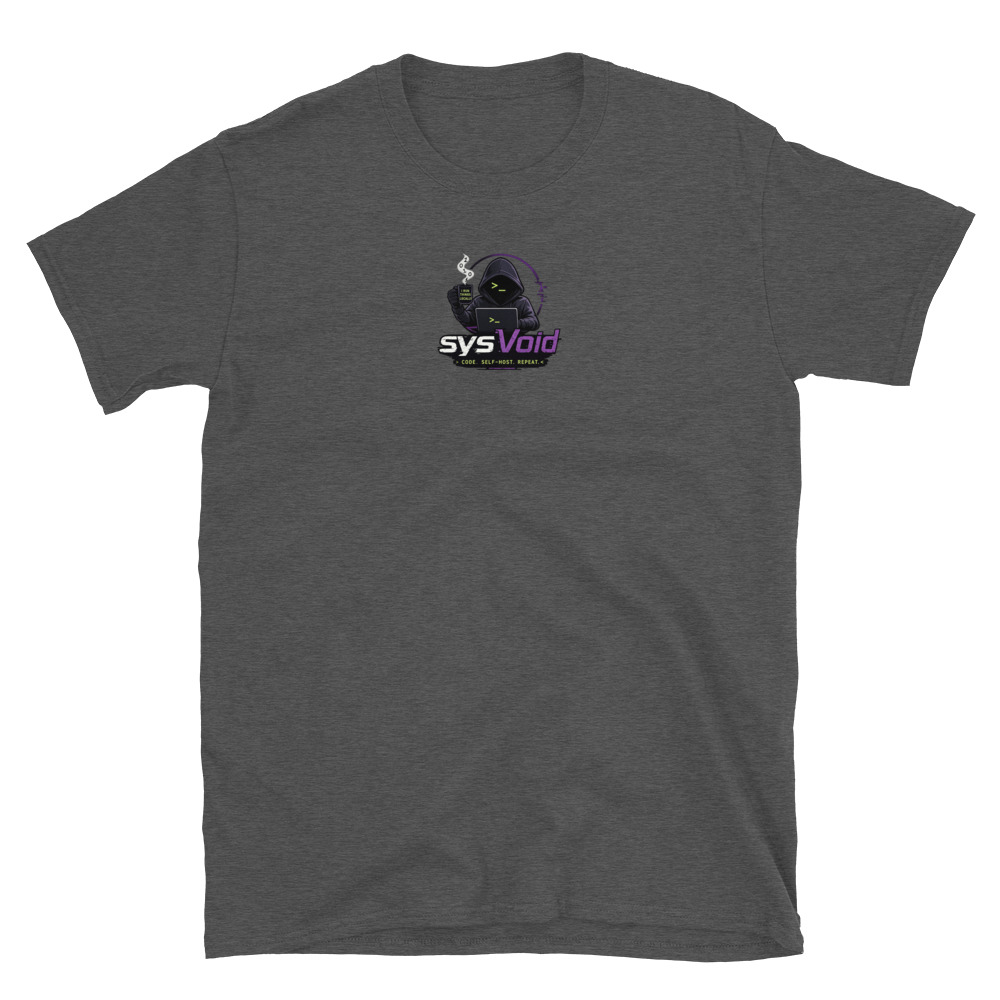 sysVoid Logo Softstyle Tee - Image 40