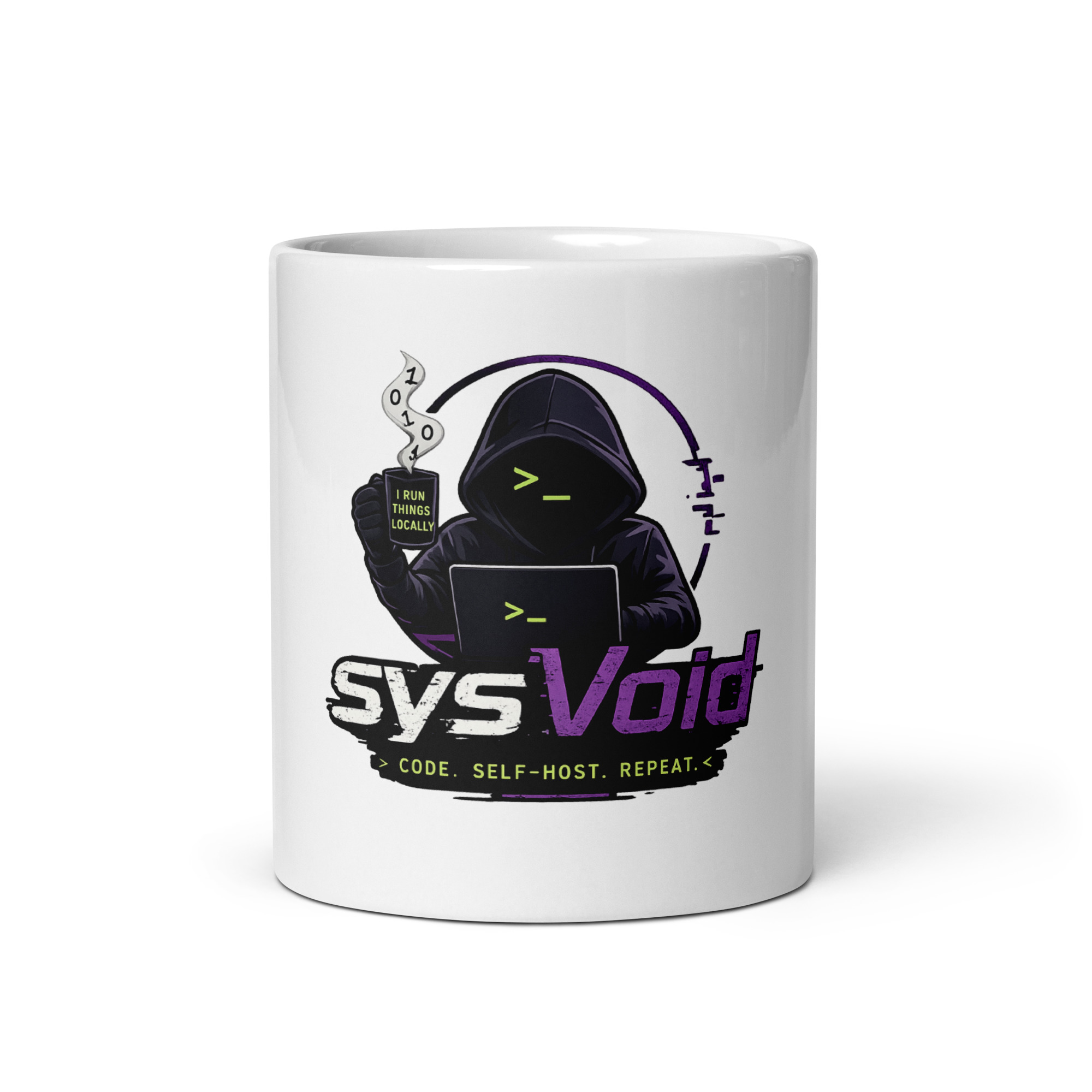 sysVoid Logo White Mug — 11 oz