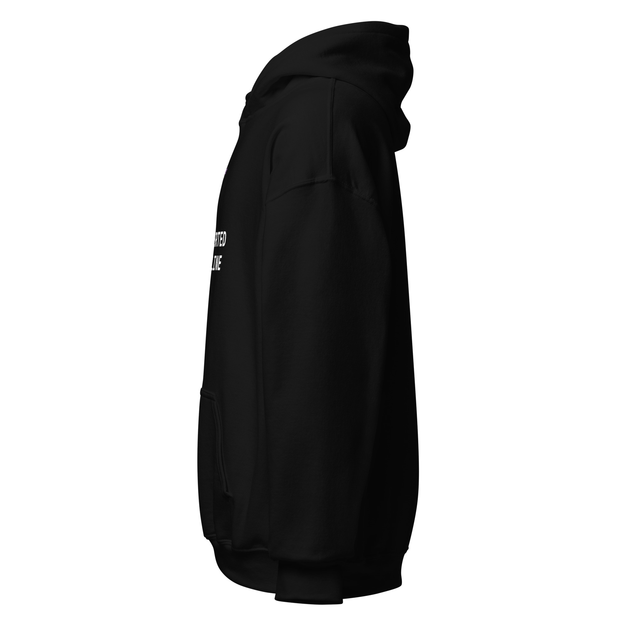 Black sysVoid Introverted But Online hoodie, left view